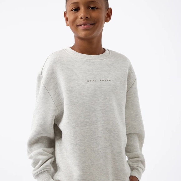 NWT COZY EARTH brand CityScape CrewNeck Heather Grey Soft Sweatshirts, Unisex - Picture 2 of 4